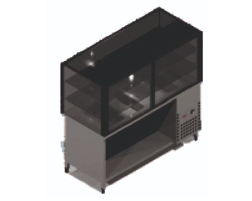 Upright Glass Top Blown Cold Service Unit